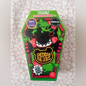 Deddy Bears Thornz Plush – Series 2 Coffin Box w/ AR Card & Roblox Item- NEW